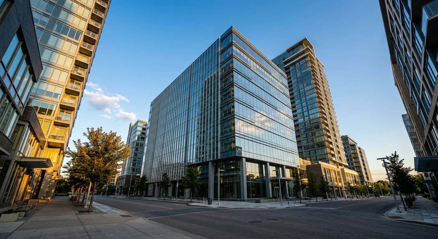Modern residential and office towers